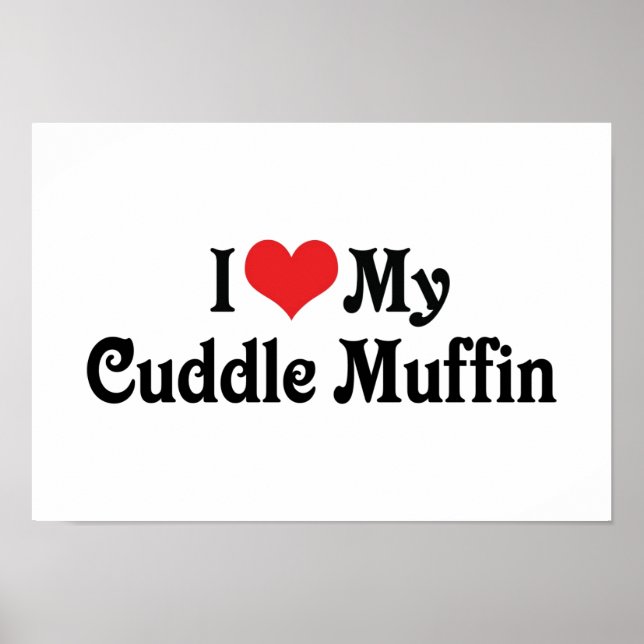 Póster Amo a mi muffin de mimos (Frente)