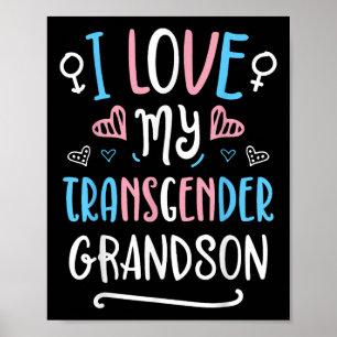 Póster Amo a mi nieto transgénero Orgullo trans LGBT band