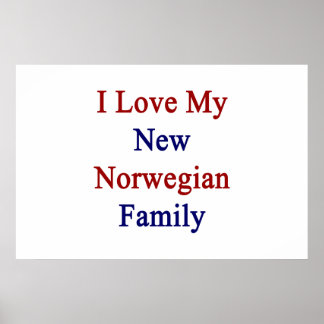 Póster Amo A Mi Nueva Familia Noruega