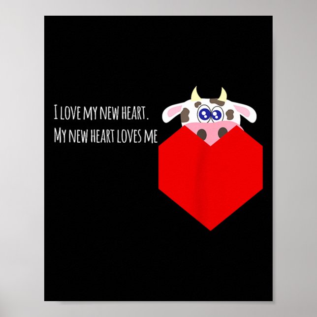 Póster Amo a mi nuevo paciente con válvula cardíaca de va (Frente)