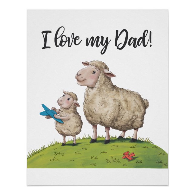 Póster Amo A Mi Papá Sheep (Anverso)