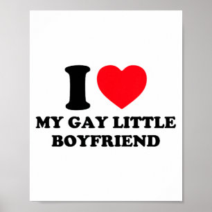 Póster Amo a mi pequeño novio gay divertido Y2k San Valen