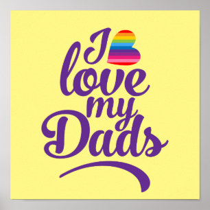 Póster Amo a mis hijas - Orgullo del Día del Padre LGBTQ
