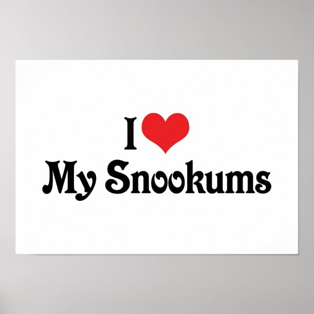 Póster Amo a mis Snookums (Frente)