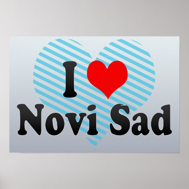 Póster Amo a Novi Sad, Serbia (Frente)