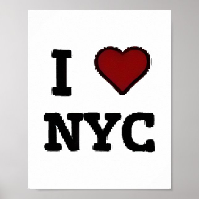 Póster Amo a NYC corazón (Frente)