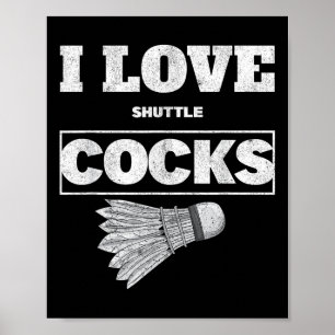 Póster Amo A Shuttles S Birdie Badminton