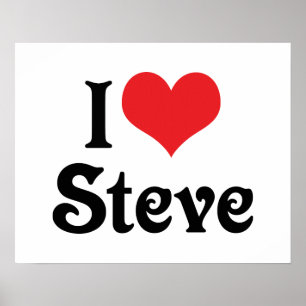 Póster Amo a Steve
