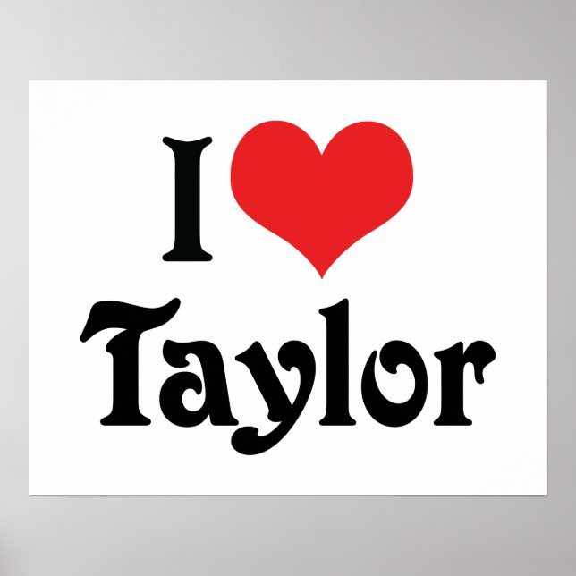 Póster Amo a Taylor (Frente)