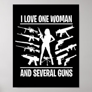 Póster Amo a una mujer y a varias armas