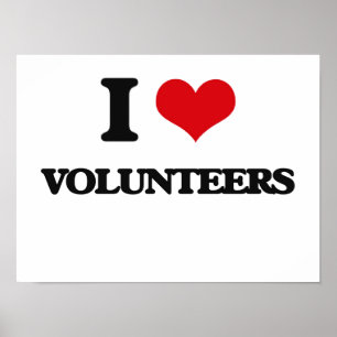 Póster Amo a voluntarios