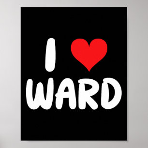 Póster Amo a Ward - Corazón - Nombre