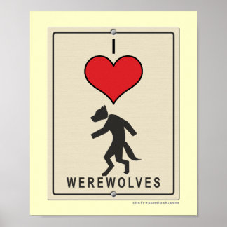 Póster Amo a Werewolves