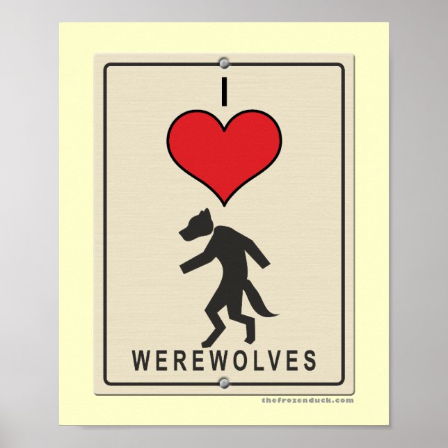 Póster Amo a Werewolves (Frente)
