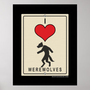 Póster Amo a Werewolves