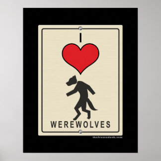 Póster Amo a Werewolves