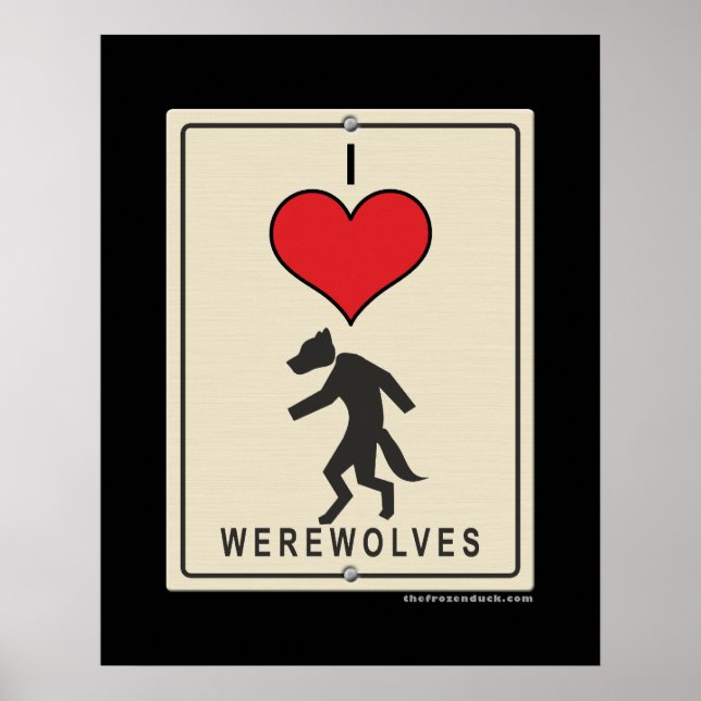 Póster Amo a Werewolves (Frente)