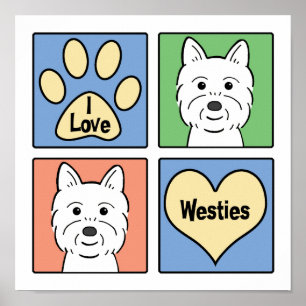 Póster Amo a Westies