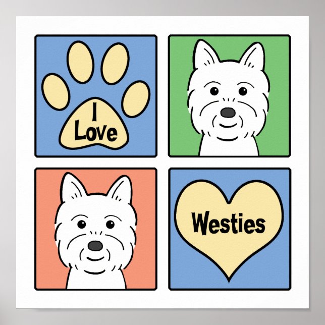 Póster Amo a Westies (Frente)
