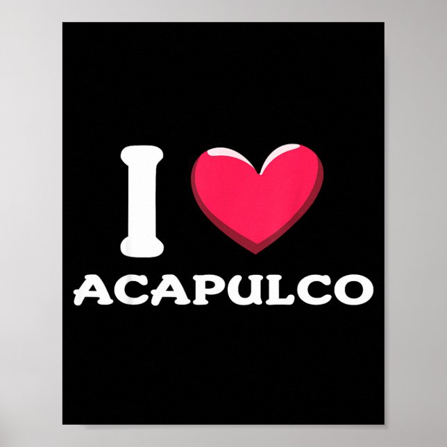 Póster Amo Acapulco México (Frente)