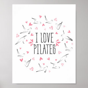 Póster AMO actitudes de PILATES Pilates en forma de un