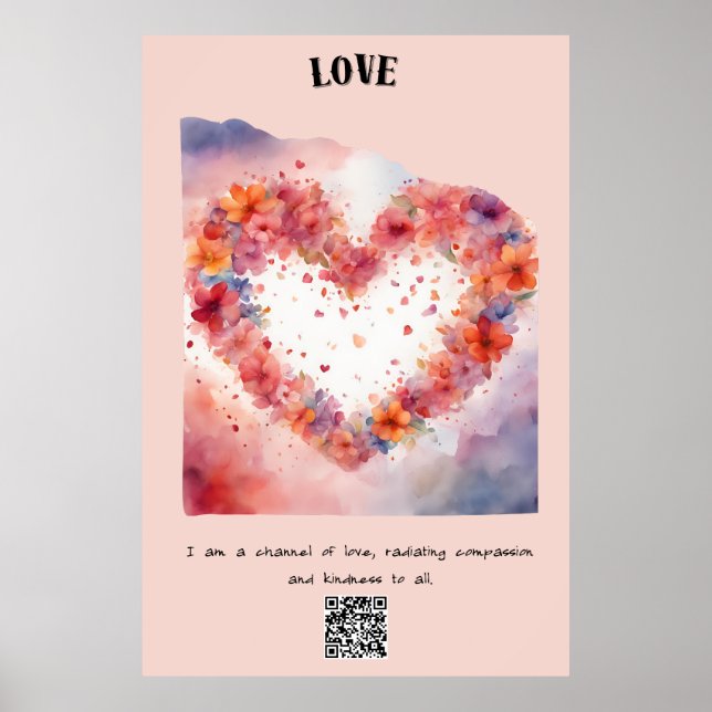 Póster Amo afirmativo positivo (Frente)