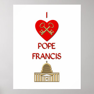 Póster Amo al Papa Francisco