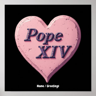 Póster Amo al Papa León XIV Viva nuestro bendito padre