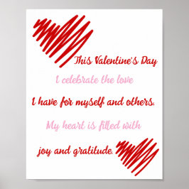 Póster Amo Alegría Y Gratitud