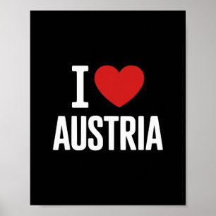 Póster Amo Austria Osterreich Esquí Verano Austríaco H