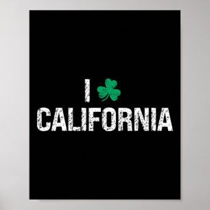 Póster Amo California Trébol de San Patricio Día de San P