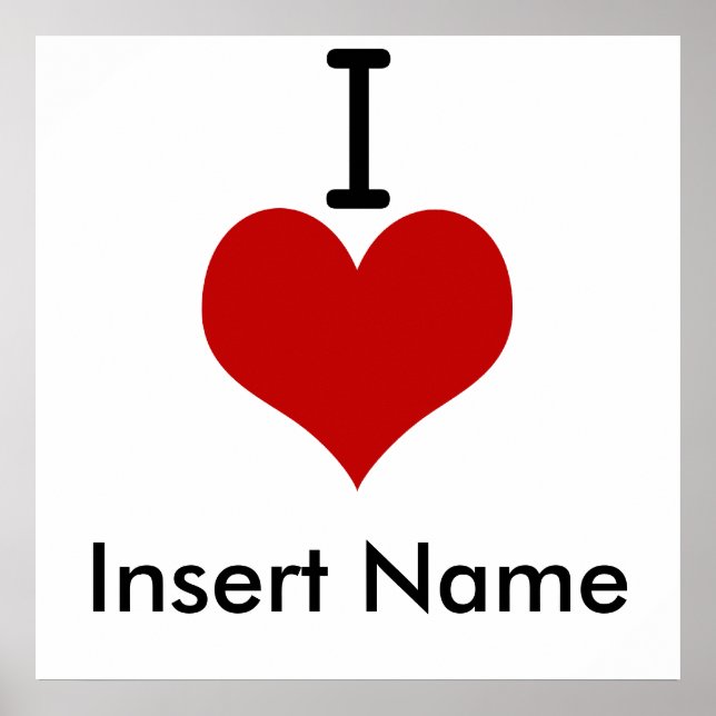 Póster Amo (corazón) (Frente)