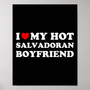 Póster Amo (corazón) a mi caliente novio salvadoreño Vale