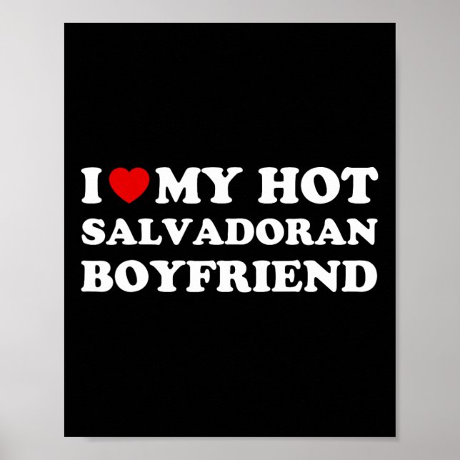 Póster Amo (corazón) a mi caliente novio salvadoreño Vale (Frente)