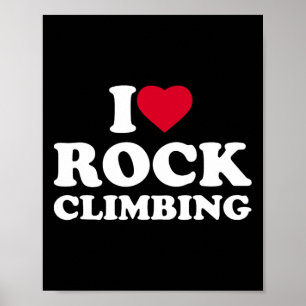 Póster Amo Corazón Escalada en Roca Amante Escalador Boul