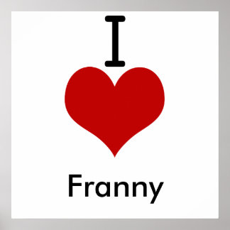 Póster Amo (corazón) Franny