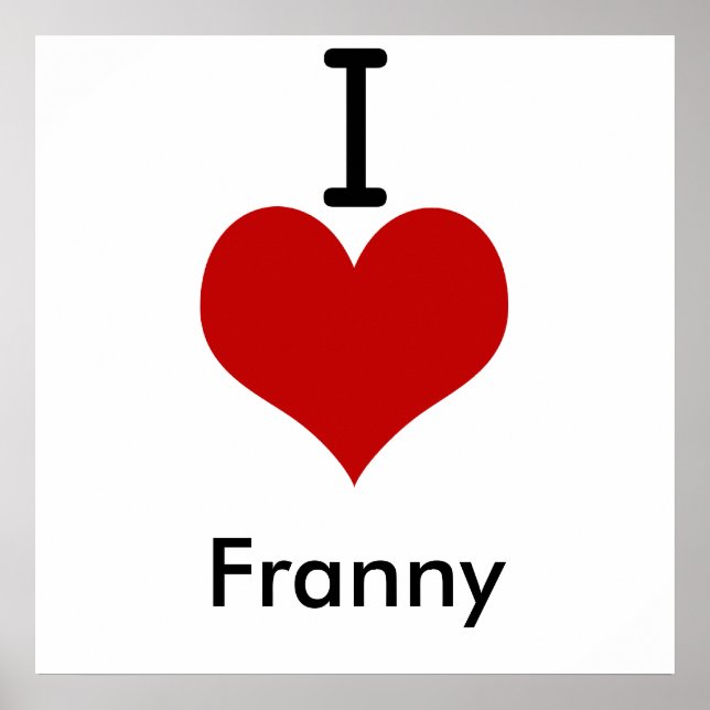 Póster Amo (corazón) Franny (Frente)