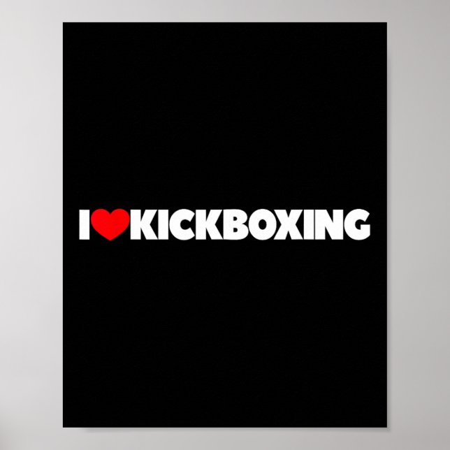 Póster Amo (corazón) Kickboxing (Frente)