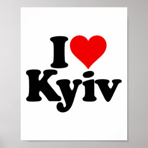 Póster Amo corazón Kiev Kyiv Ucrania Ukr