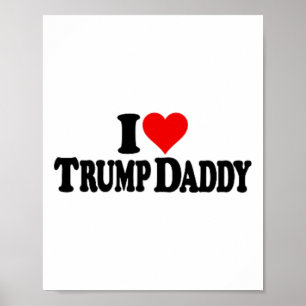Póster Amo Corazón Trump Papá El Hogar De Papá