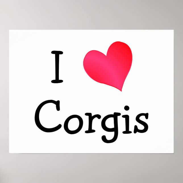 Póster Amo Corgis (Frente)