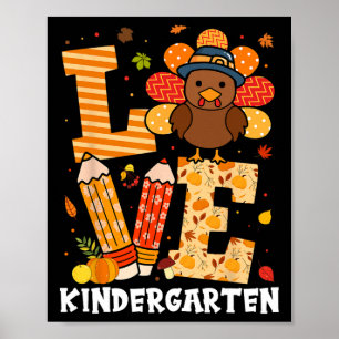 Póster Amo de Acción de Gracias Profesor de guardería Tur