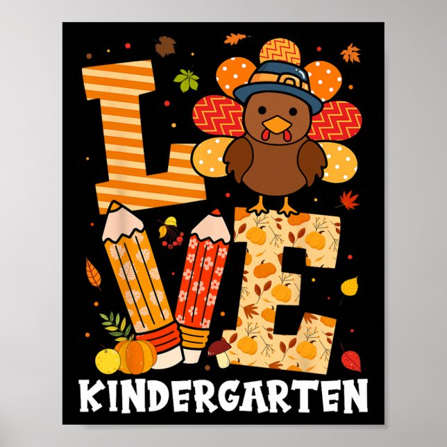 Póster Amo de Acción de Gracias Profesor de guardería Tur (Frente)