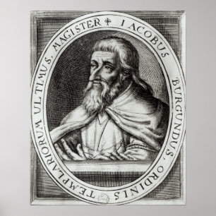 Póster Amo de Jacques de Molay de los caballeros Templars