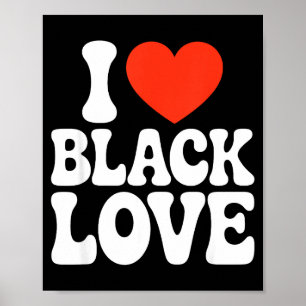 Póster Amo el amor negro Parejas coincidentes africanas