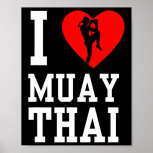 Póster Amo el boxeador aficionado de Muay Thai Artes Marc