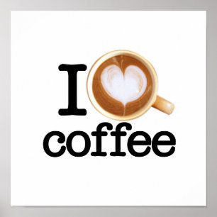 Póster Amo el café
