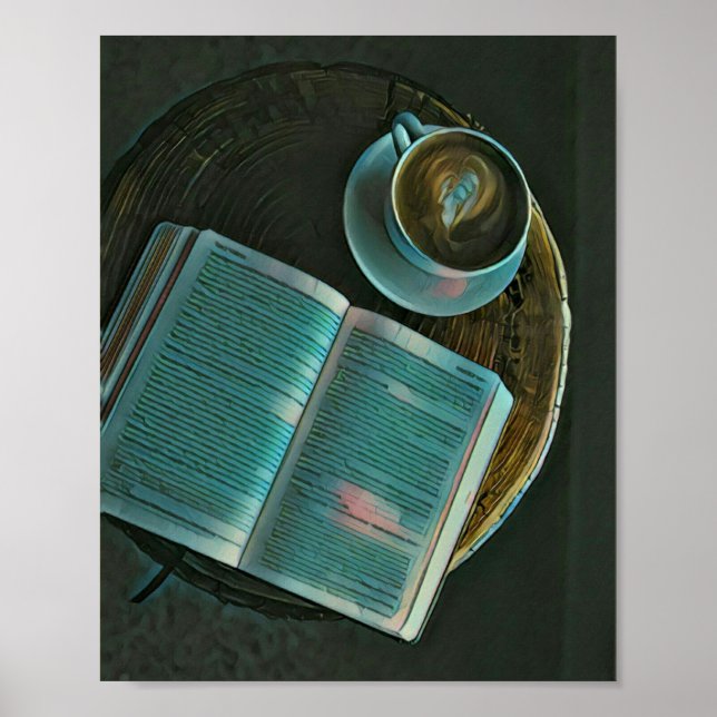 Póster Amo el café y los libros (Frente)