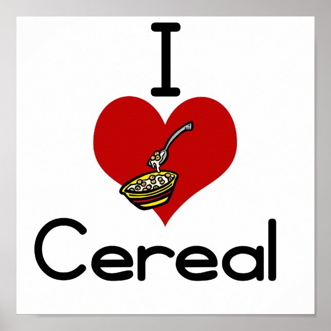 Póster Amo el cereal del corazón (Frente)