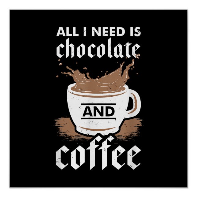 Póster Amo El Chocolate Y El Café (Anverso)